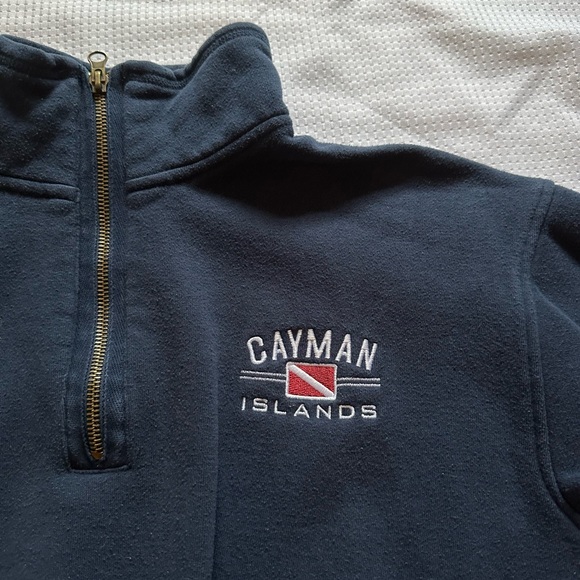 Cayman Islands Navy Quarter Zip - Picture 2 of 3